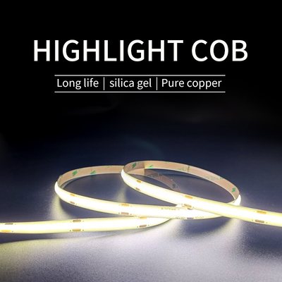Водонепроницаемая светодиодная лента COB 12 В 480 монохромных бусин типа 50000H