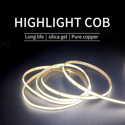 Гибкая светодиодная лента COB с регулируемой яркостью 120 градусов на открытом воздухе водонепроницаемая светодиодная лента COB